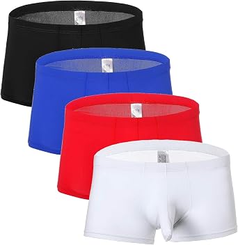 Swbreety Mens Elephant Nose Boxer Briefs Breathable Ice Silk Trunk Underwear