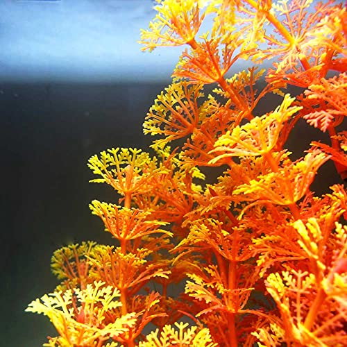 M-Bay Orange Aquarium Decorations Plants Artificial Fish Plants Colorful Fish Tank Decorations Fake Plants Aquarium #TOP2