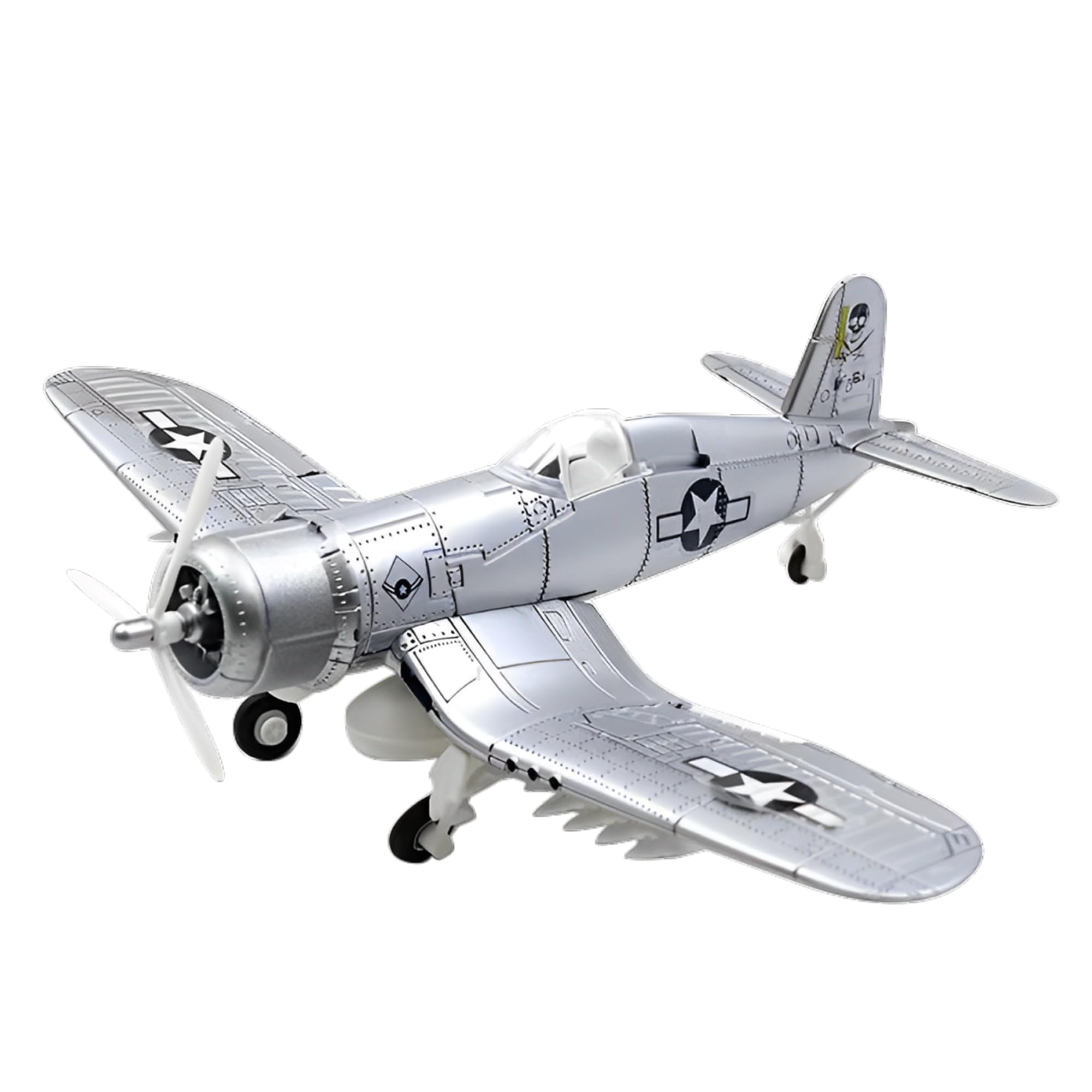 gzpynsgaoh F-4U Corsair Plastic Model - World War II Classic Fighter, 1:48 Military Assembly Model (Silvery)