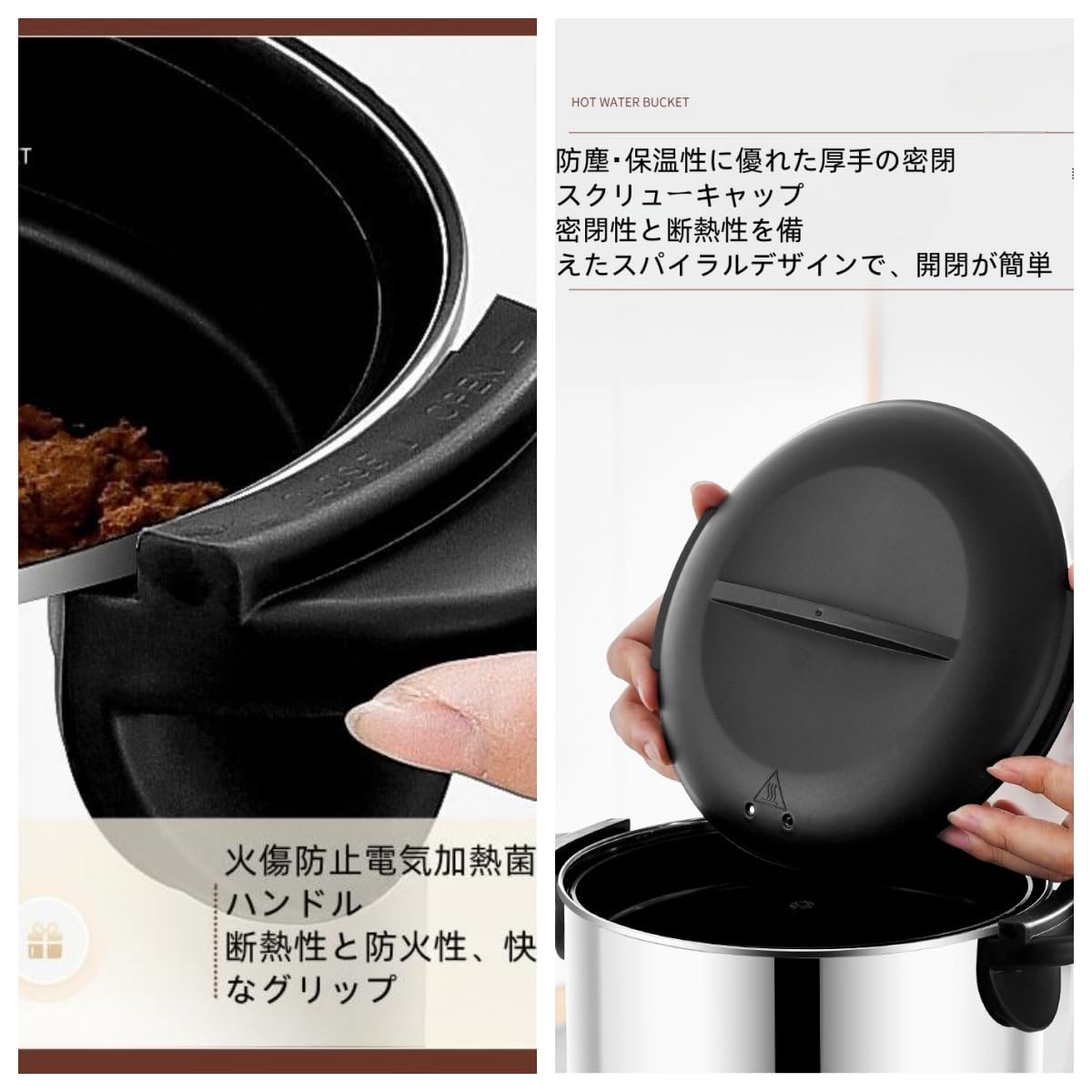 Amazon | NIGOE業務用コーヒーポット、5.5L/30カップステンレス製電気