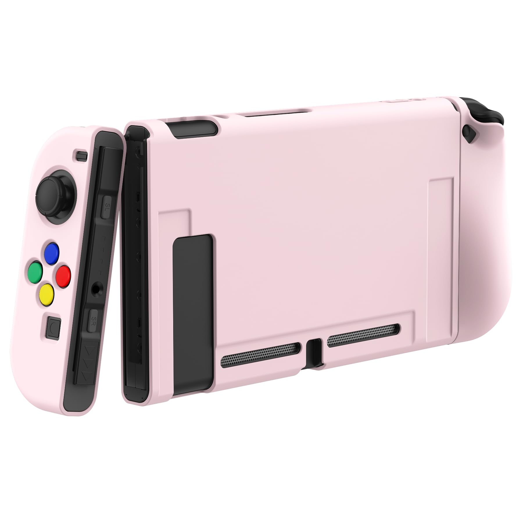 PlayVital Soft TPU Protective Case for Nintendo Switch, TPU Protective Case Cover for Nintendo Switch Joy - Pink