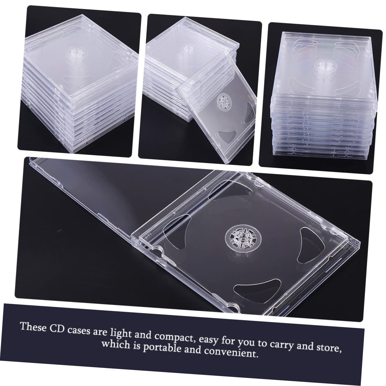 Gatuida 36stücke Transparente Cd-Jewel Cases Doppelte Aufbewahrung Für Und DVDs Für Sicheren Transport Und Platzsparende Organisation
