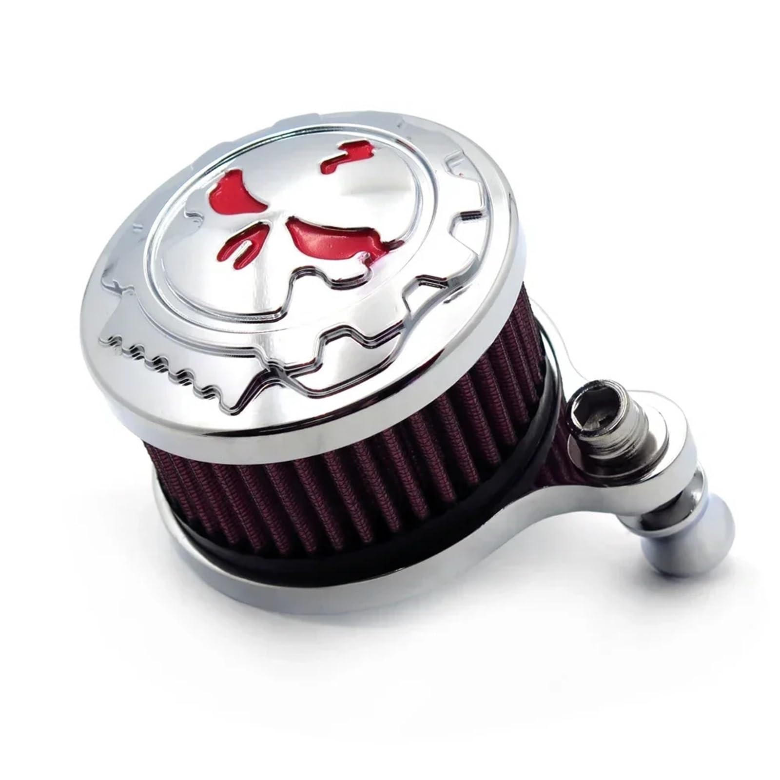 Montaż uniwersalny Filtr wlotowy powietrza do motocykla kompatybilny z Harley 1988-2015 SPORTSTERS XL883 XL1200 Media piankowe(Silver)