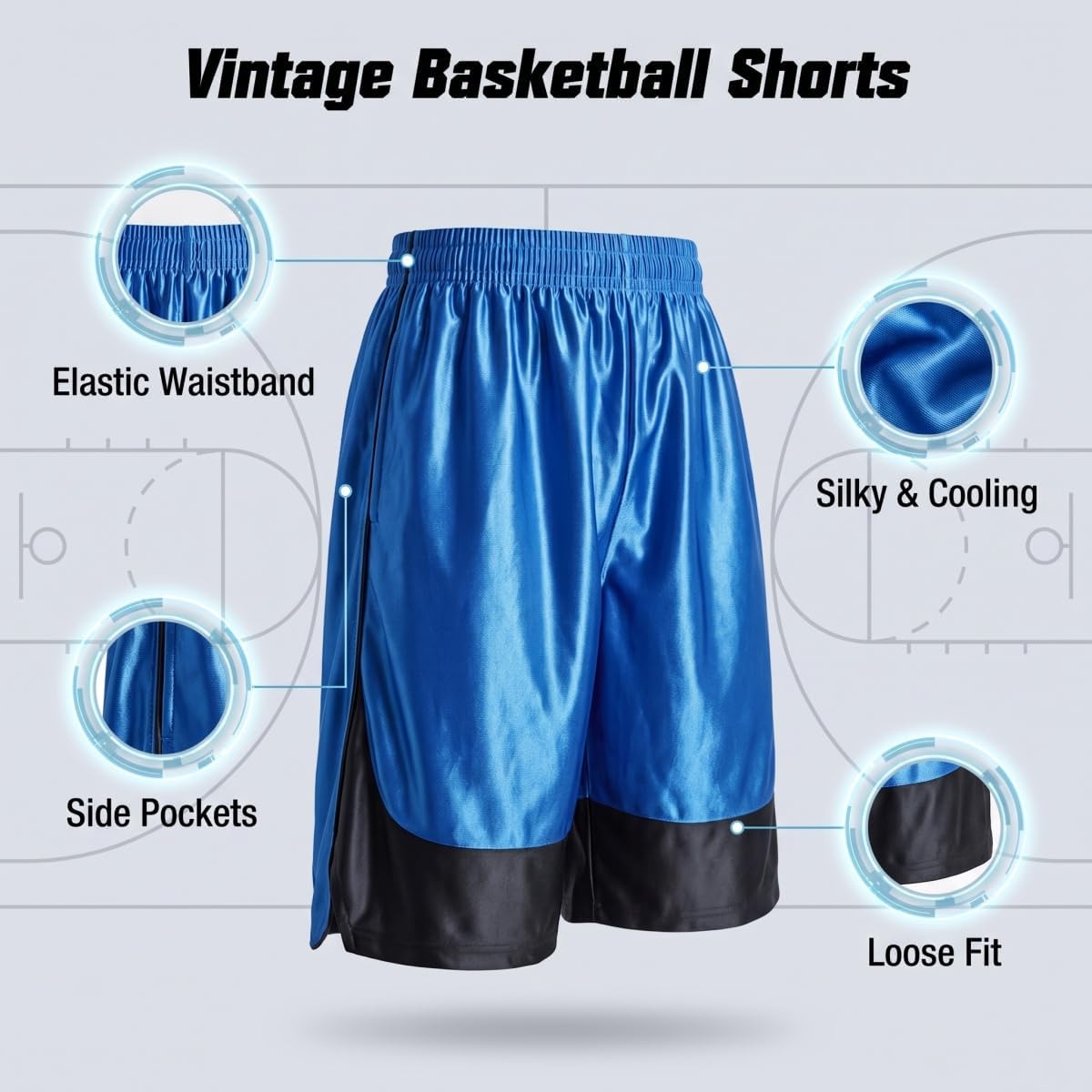 Yasumond Men's Basketball Shorts Athletic Quick Dry Shorts Gym Activewear image 2