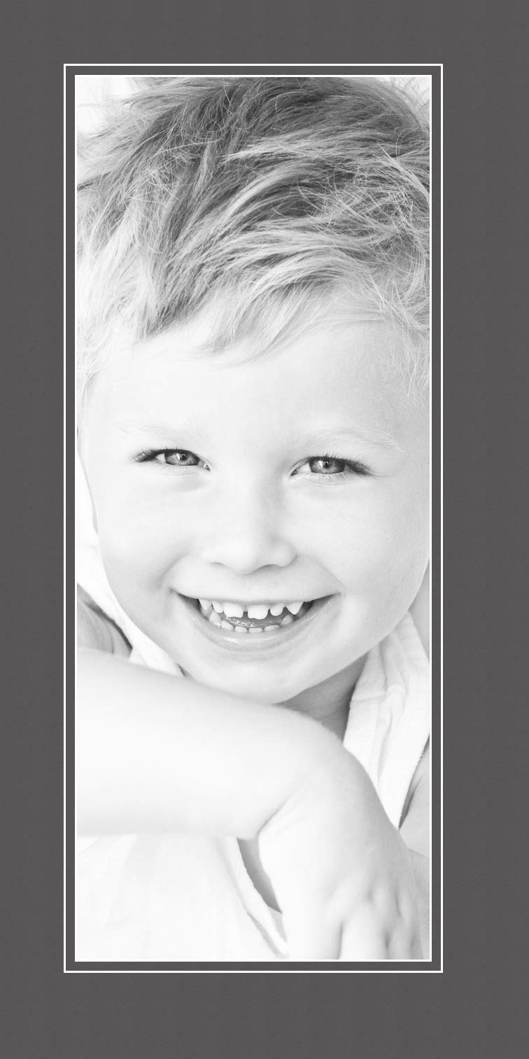 8x20 Cinder / Charcoal Custom Mat for Picture Frame with 4x16 opening size (Mat Only, Frame NOT Included)