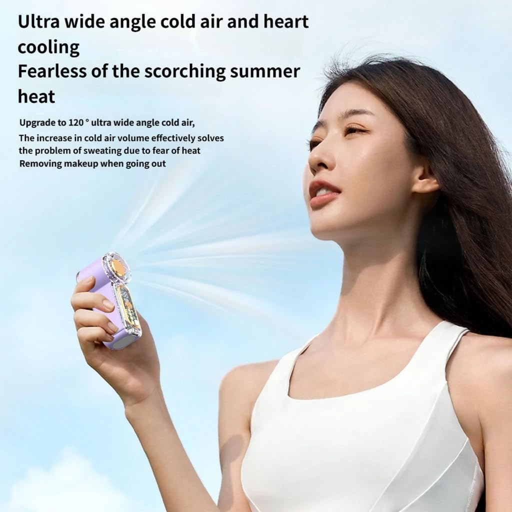 Outdoor Portable Handheld Digital Fan Rechargeable Powerful Turbos Fan Cooling Tool for Outdoor Camping Traveling image 4