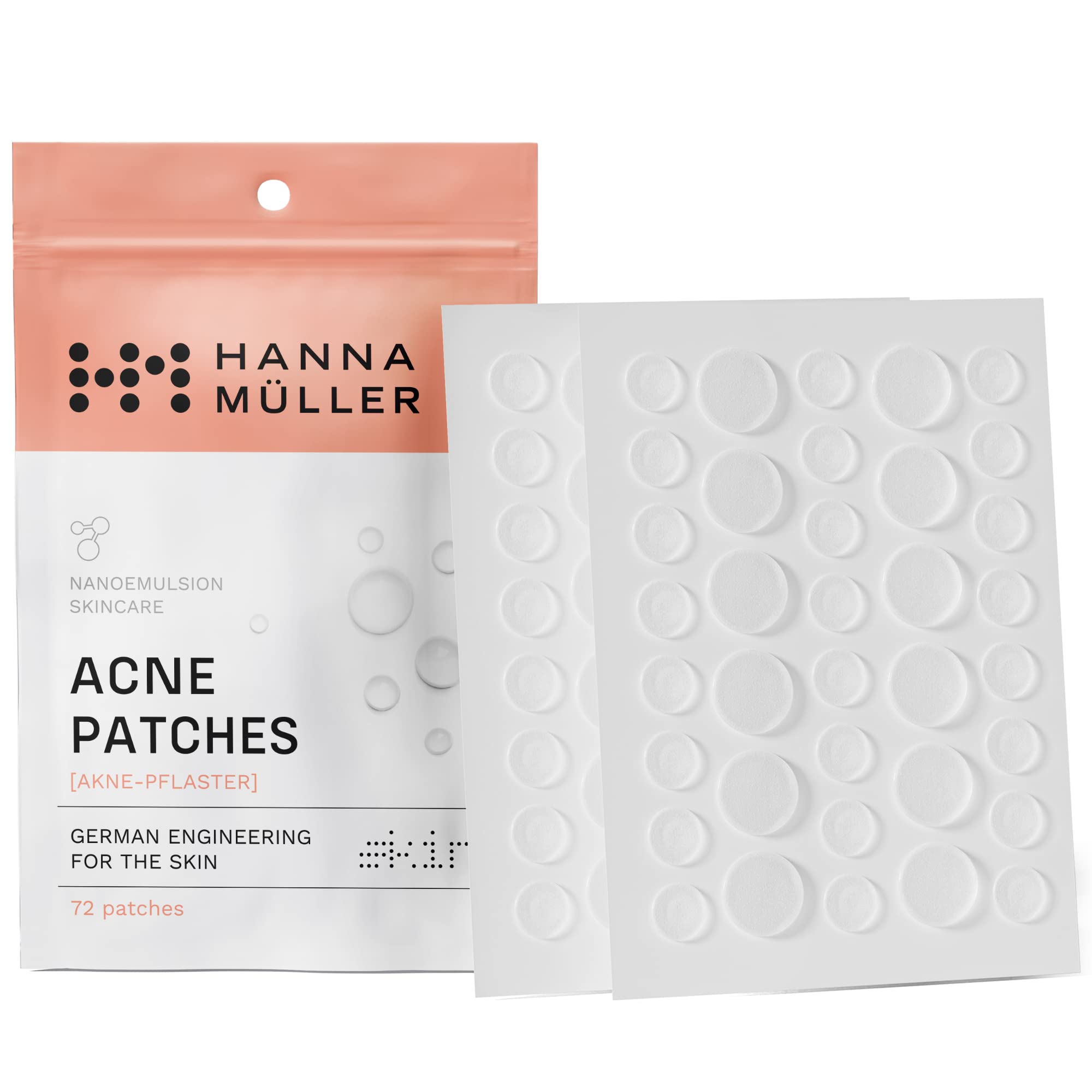 Pimple Patches - Acne Patch for Face - Hydrocolloid Spot Patches w/Salicylic Acid - Spot Treatment for Healing Cover & Blemishes, Zits & Breakouts, 72 Patches - Acne Treatment