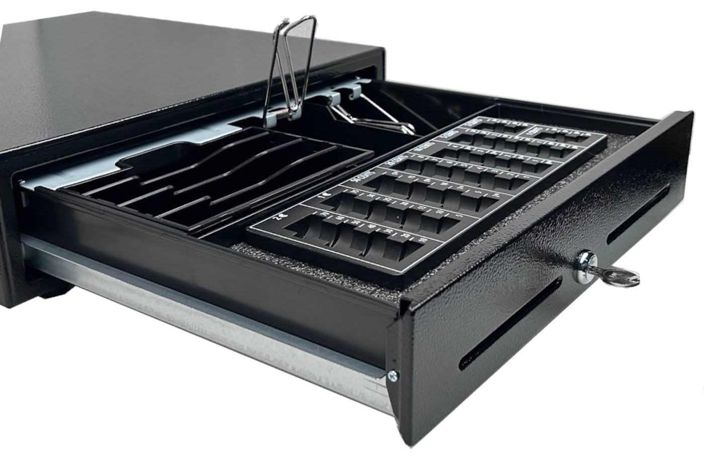 Kassenschublade mit Münzbrett, 6x Scheinfächer iQCash410MBx 41x41x10cm, Geldschublade Geldlade Kassenlade mit Münzzählbrett Zählbrett Münzzähler Zähleinsatz Münzeinsatz Münzsortierbrett