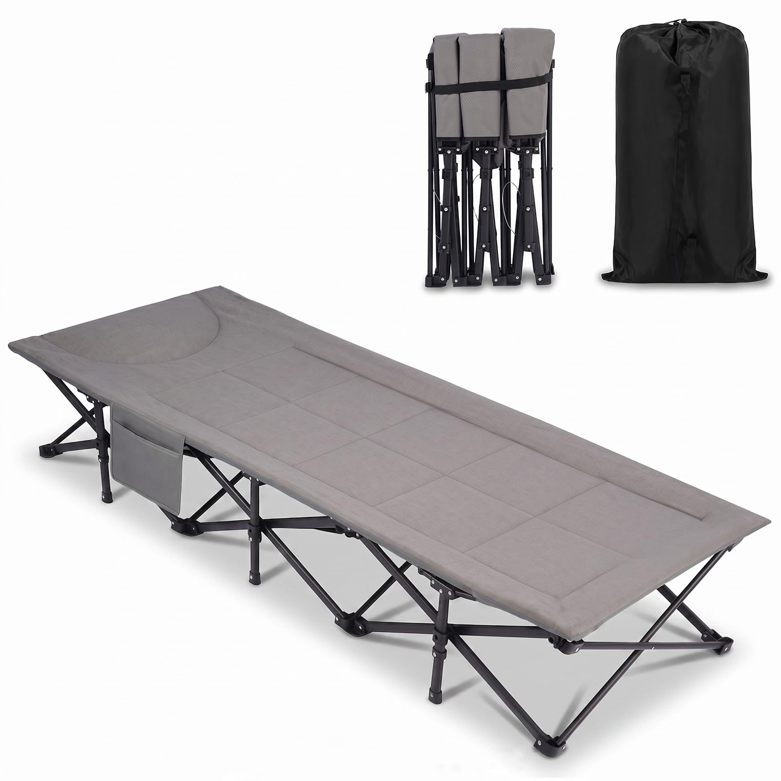 Sekey Feldbett 250kg mit integrierter Matratze – stabiles Klappbett, klappbar & kompakt