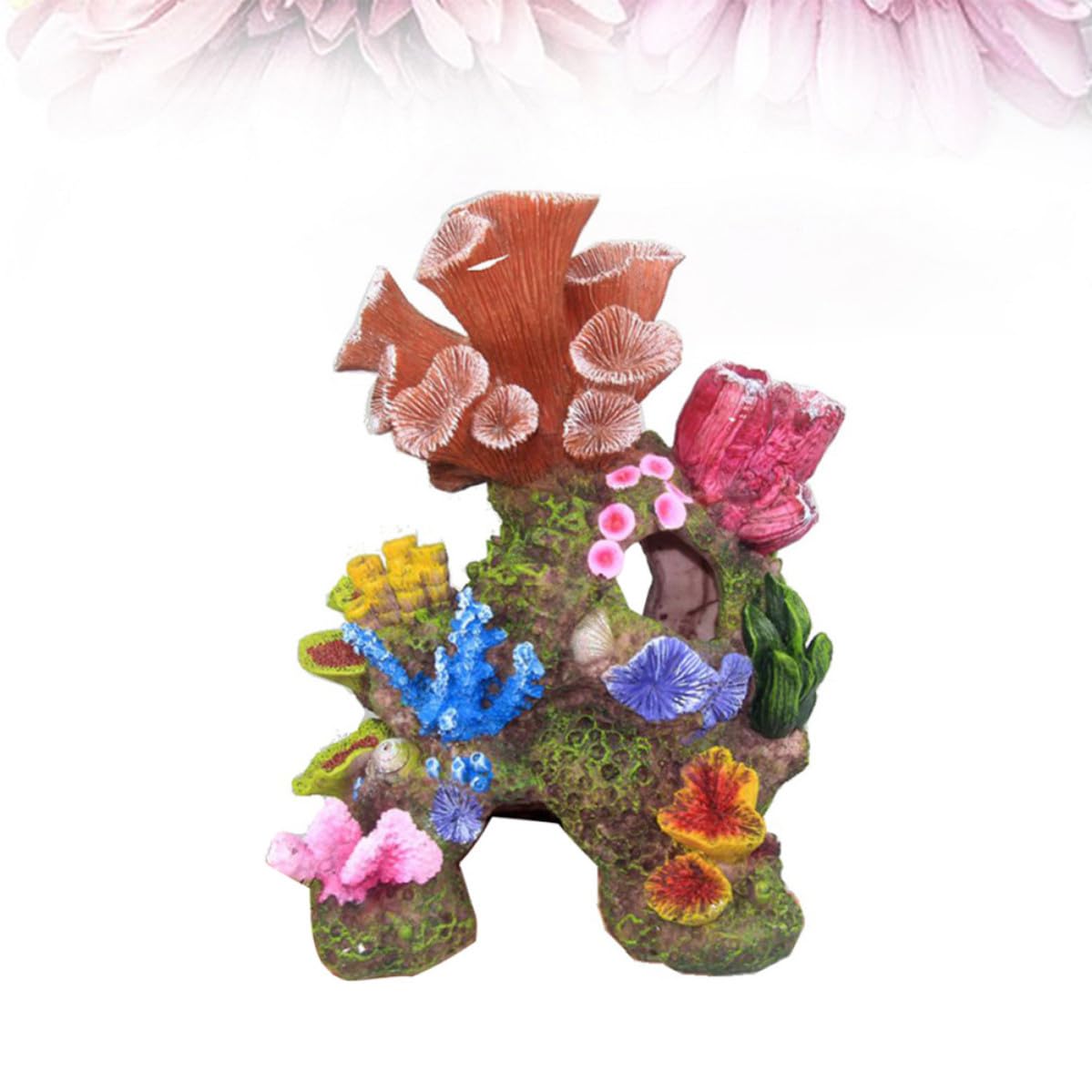 Lurrose Adorno de Imitación de Coral para Acuario en Resina, Paisaje de Arrecifes Elegante y Fácil de Limpiar, Decoración Adecuado para Peceras de Agua Dulce y Salada