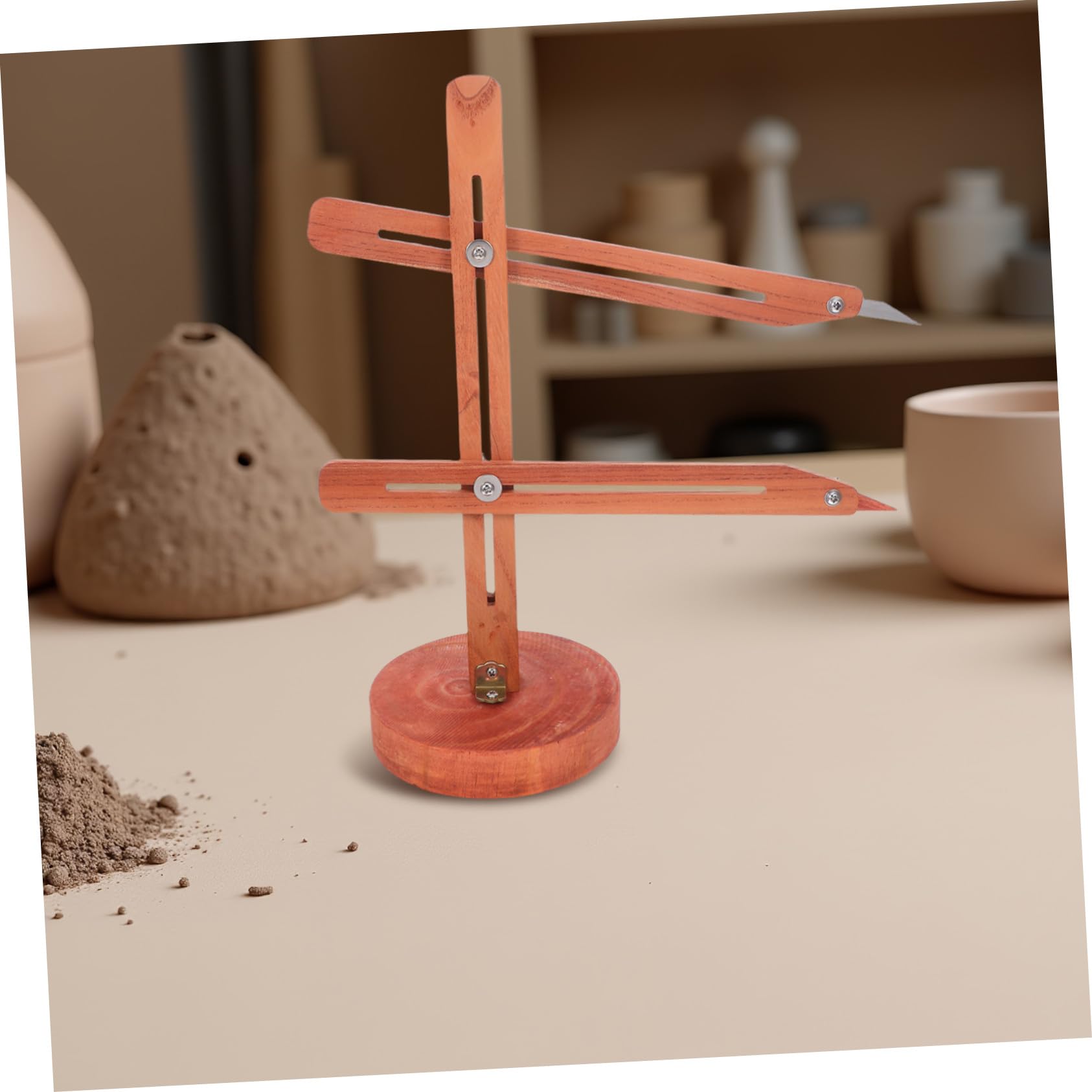 Angoily Jauge de Poterie Multifonction pour Tournage Argile Outil de Mesure Précis pour Alignement et Hauteur Adapté Aux Artistes Céramistes Débutants et Confirmés