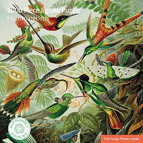 Adult Sustainable Jigsaw Puzzle V&A: Hummingbirds: 1000-pieces. Ethical, Sustainable, Earth-Friendly