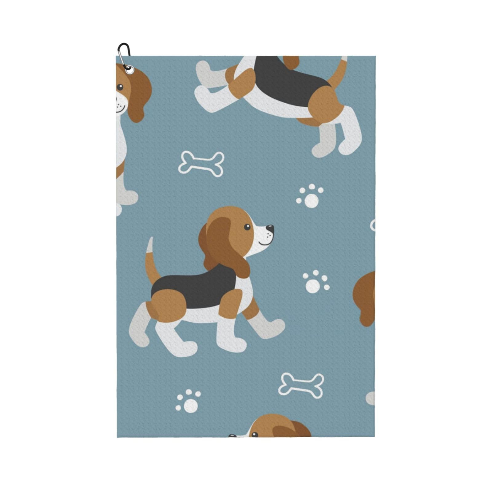 Hnnkloy Beagles Print Animal Pattern, 16x24 in Portable Waffle Golf Towels with Carabiner Clip for Golf Bag