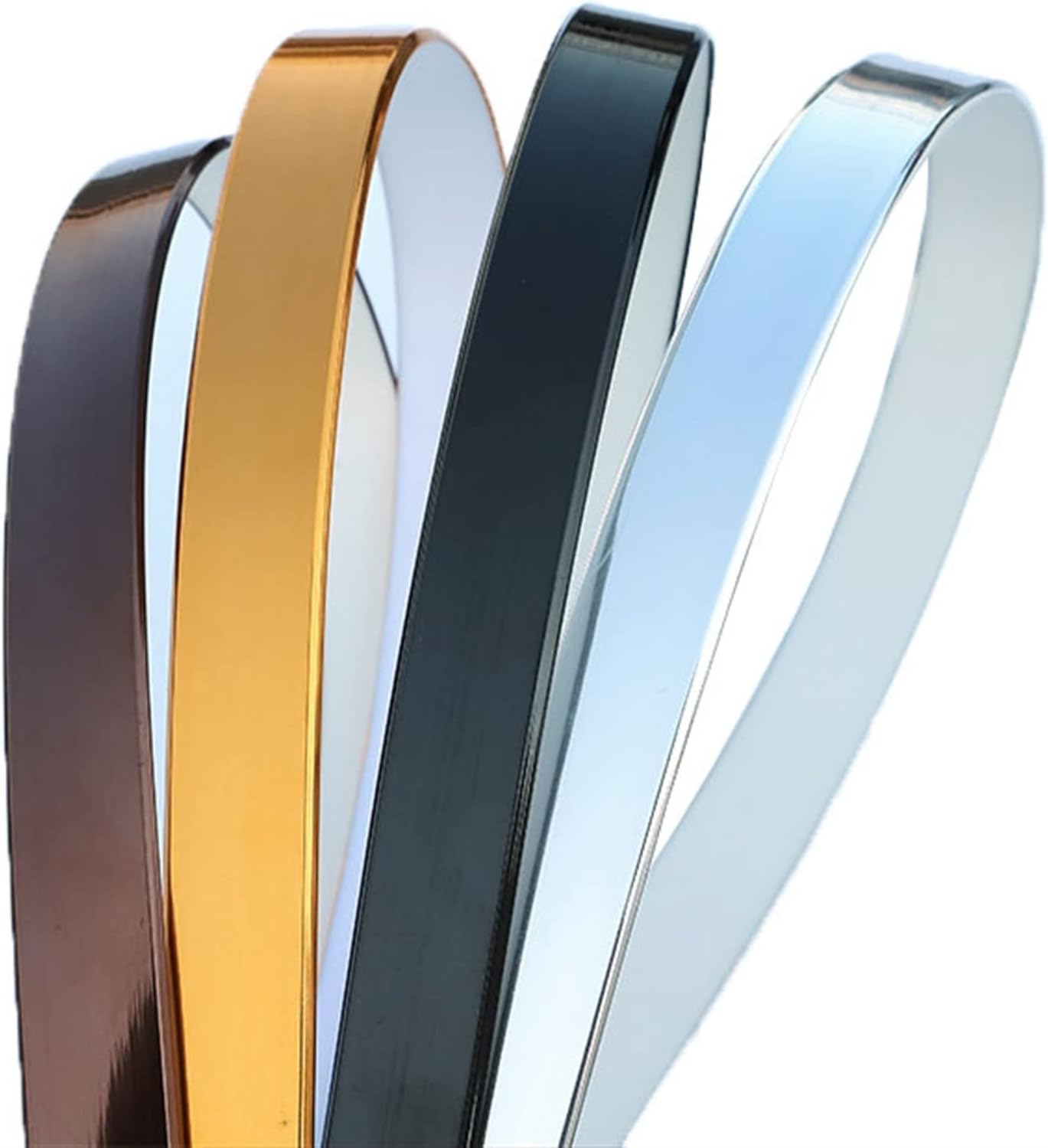 Self-Adhesive Flexible Molding Trim 9.8ft Tile Edge Trim Wall Trim for Backsplash Tile Edge, Self-Adhesive Liner Caulk Strip for Backsplash, Mirror, Frame, Door, Tile, Corner Decor(White,3.8cm (width)