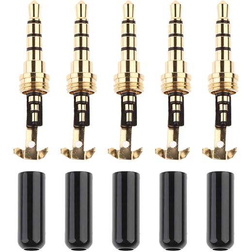 bnf 5 Pieces Universal DIY 35mm Audio Jack Plug Male Head