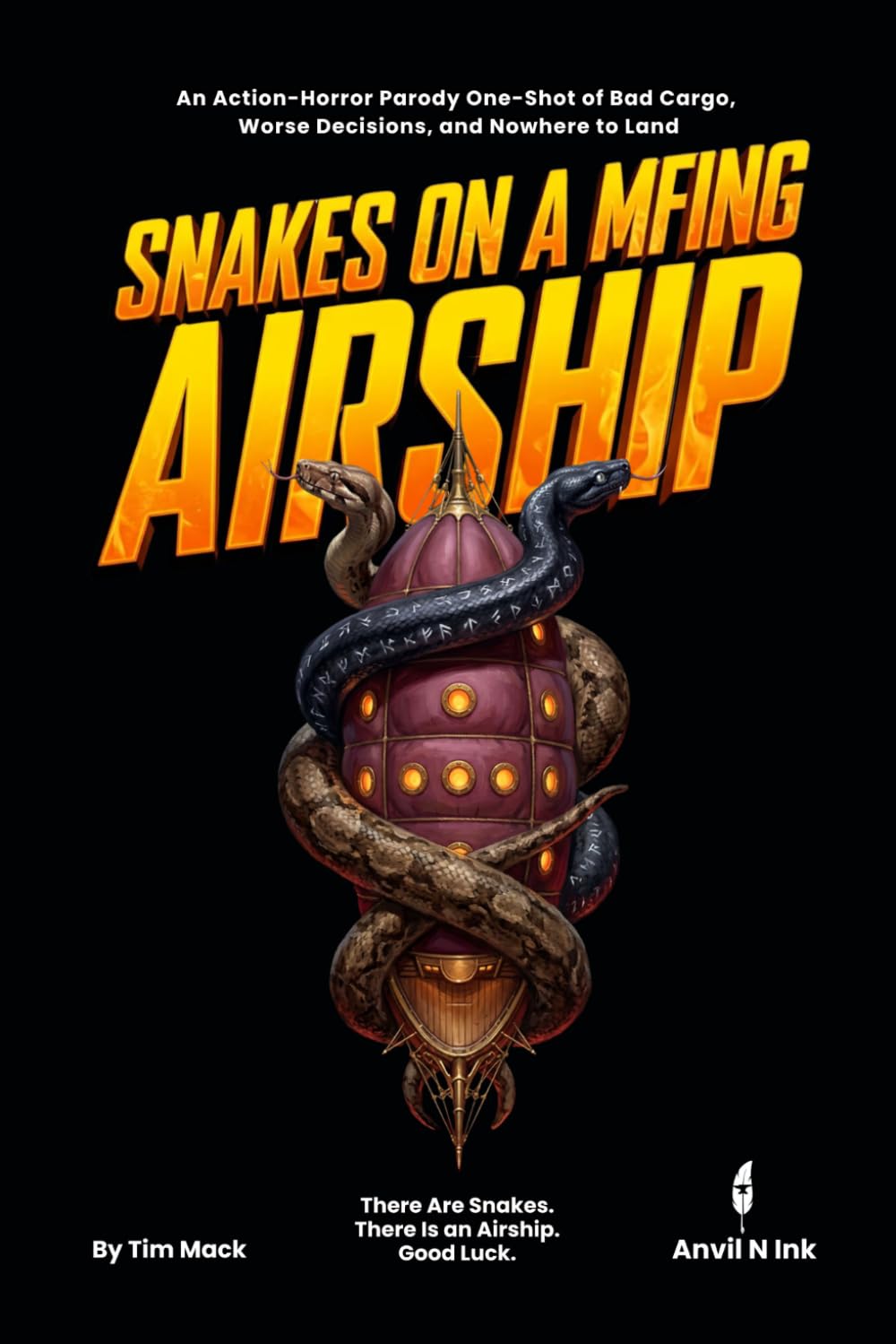Snakes on a MFing Airship: A D&D 5e One-Shot Adventure for Small Groups | Action-Horror Parody: Dungeon Master Ready, Zero Prep | Levels 2-3 for 2-3 Players (The Ready Adventure Series)