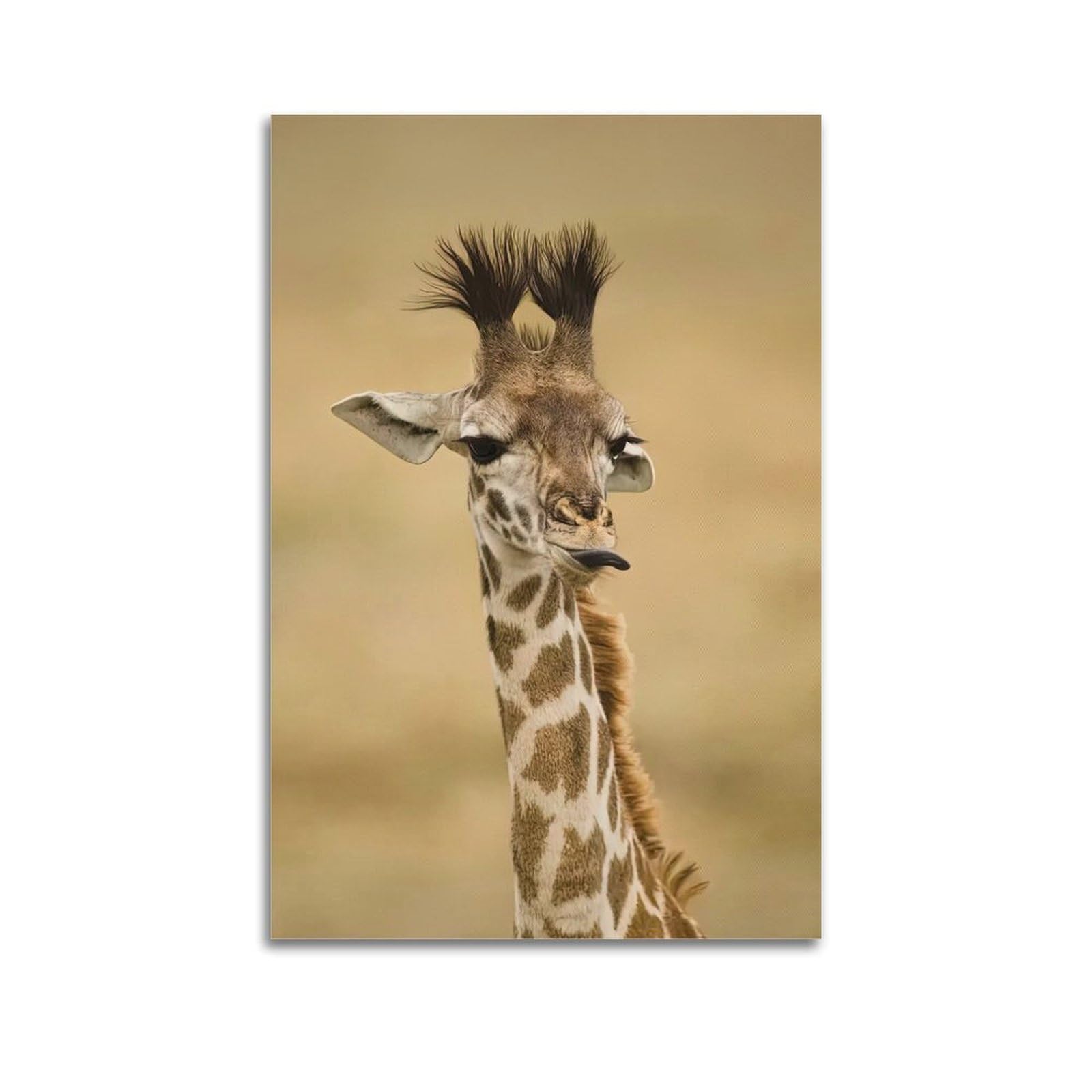 MJZLQN Animal Poster Giraffe Poster Decorative Painting Canvas Wall Posters And Art Picture Print Modern Family Bedroom Decor Posters 24x36inch(60x90cm)