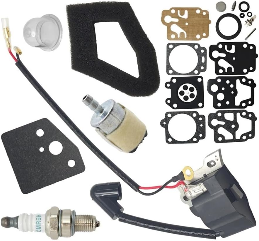 Ignition Coil Carburetor Rebuild Repair Gasket Fuel Filter Kit Fit For GX35 GX 35 Brush Cutter Lawn Mower Engine