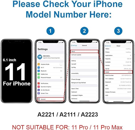 MMOBIEL Charging Connector Compatible with iPhone 11 2019 Dock Connector Replacement Flex Cable with Audio Jack/Microphone/Antenna Replacement Includes Screwdriver Black