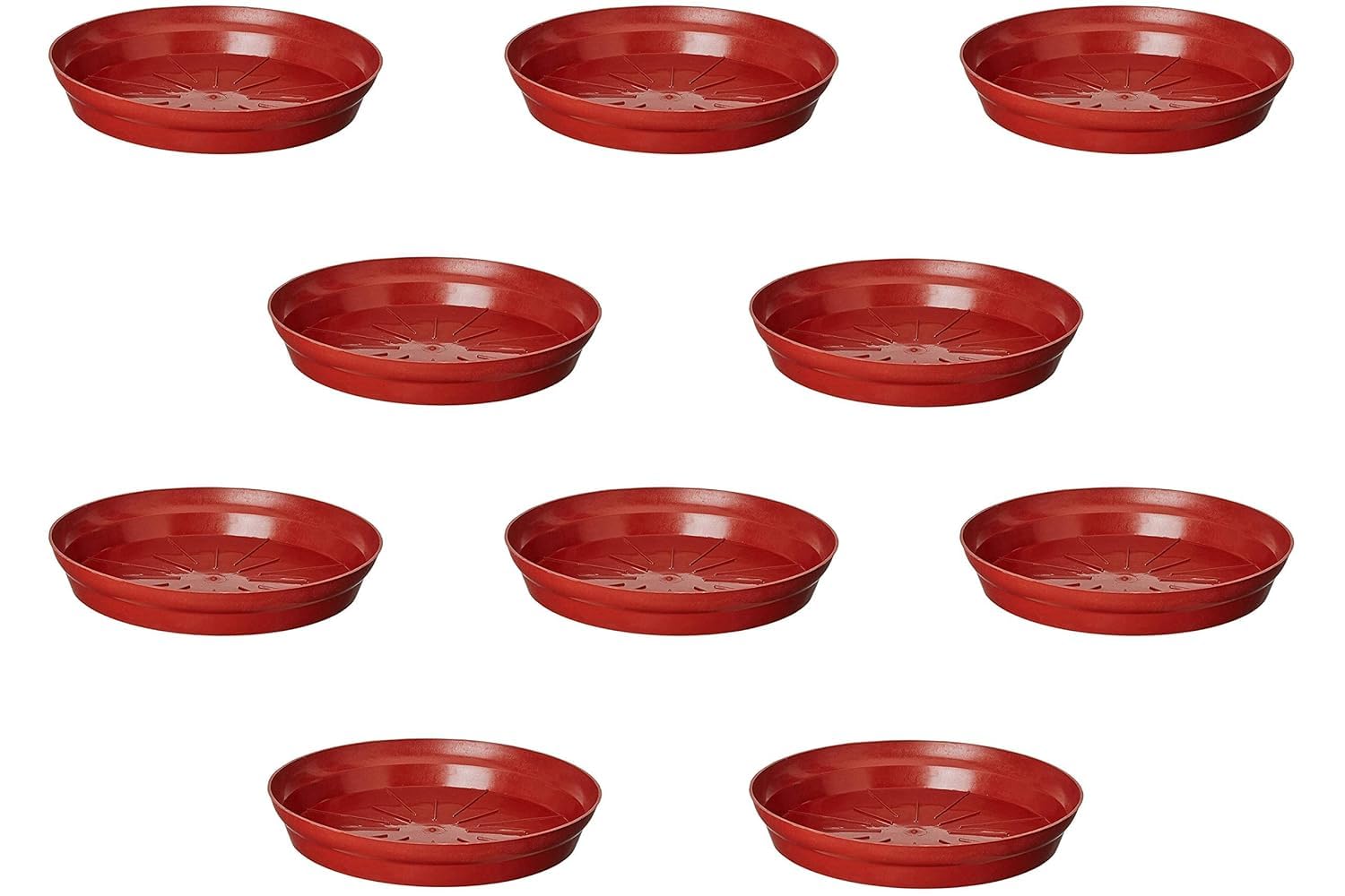 Seedtrees Gamla Tray 8 inch Bottom Tray for Plant pots Planter Bottom Plate Plastic Bottom Drip Tray (Size-8 inches, Color : Brown, Pack of 10)-image-11
