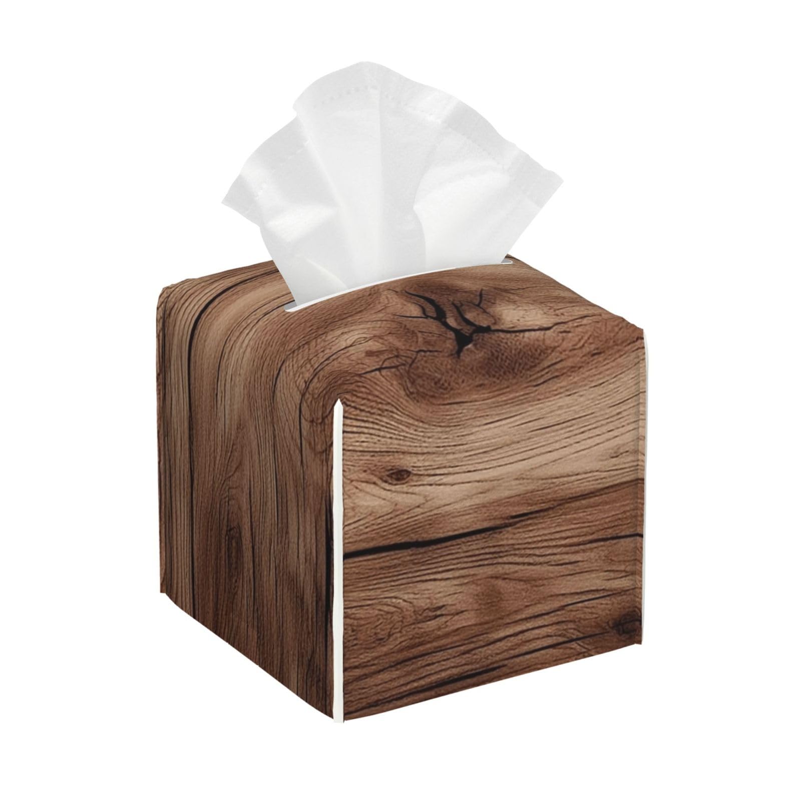 Wood Grainhigh Tissue Box Cover Square Cube Boxes