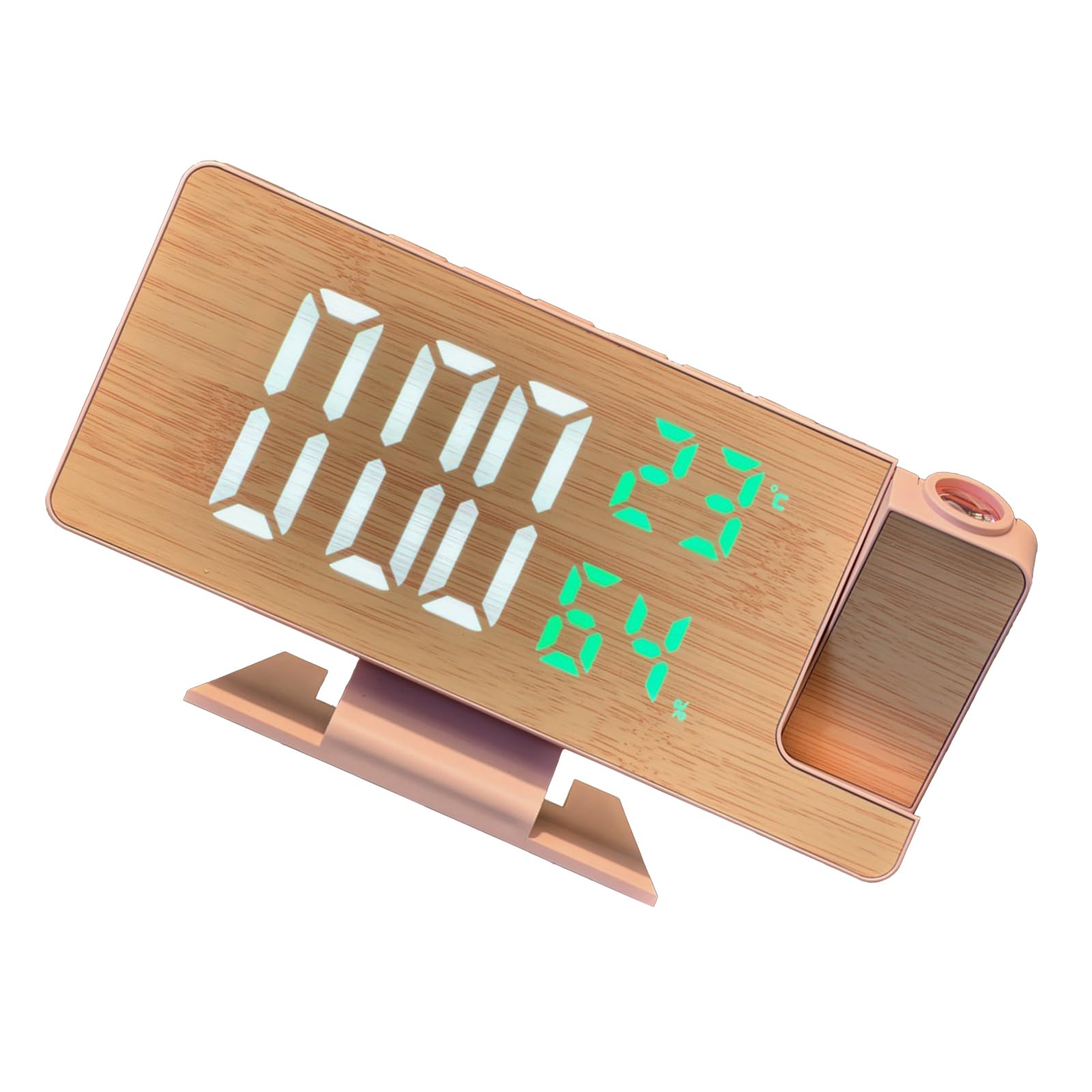 Limtula Multifunctional LED Digital Alarm Clock with Temperature Humidity Display and Rotating Projection for Time Management Time Projectors