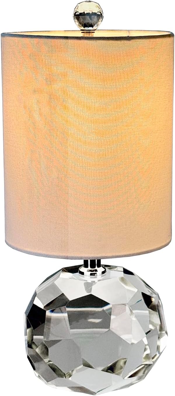 Pineapple-Shaped Crystal Table Lamp,Multi-Faceted Solid Crystal Lamp with LED Bulb (Warm White, 3000K),Suitable for Living Room, Bedroom, Office,cabinets, Side Tables and Other Spaces