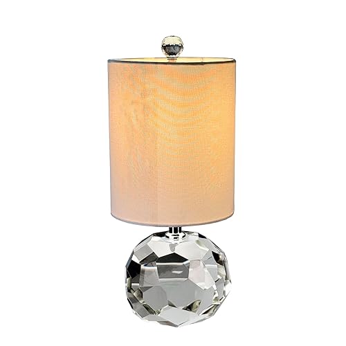 Pineapple-Shaped Crystal Table Lamp,Multi-Faceted Solid Crystal Lamp with LED Bulb
