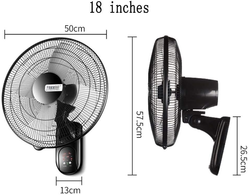 Wall-mounted Electric Fan, Industrial Air Volume Shaking Head Fan with 4 Aluminum Leaves, Powerful Mechanical Wall for Home, Office, and Commercial Use