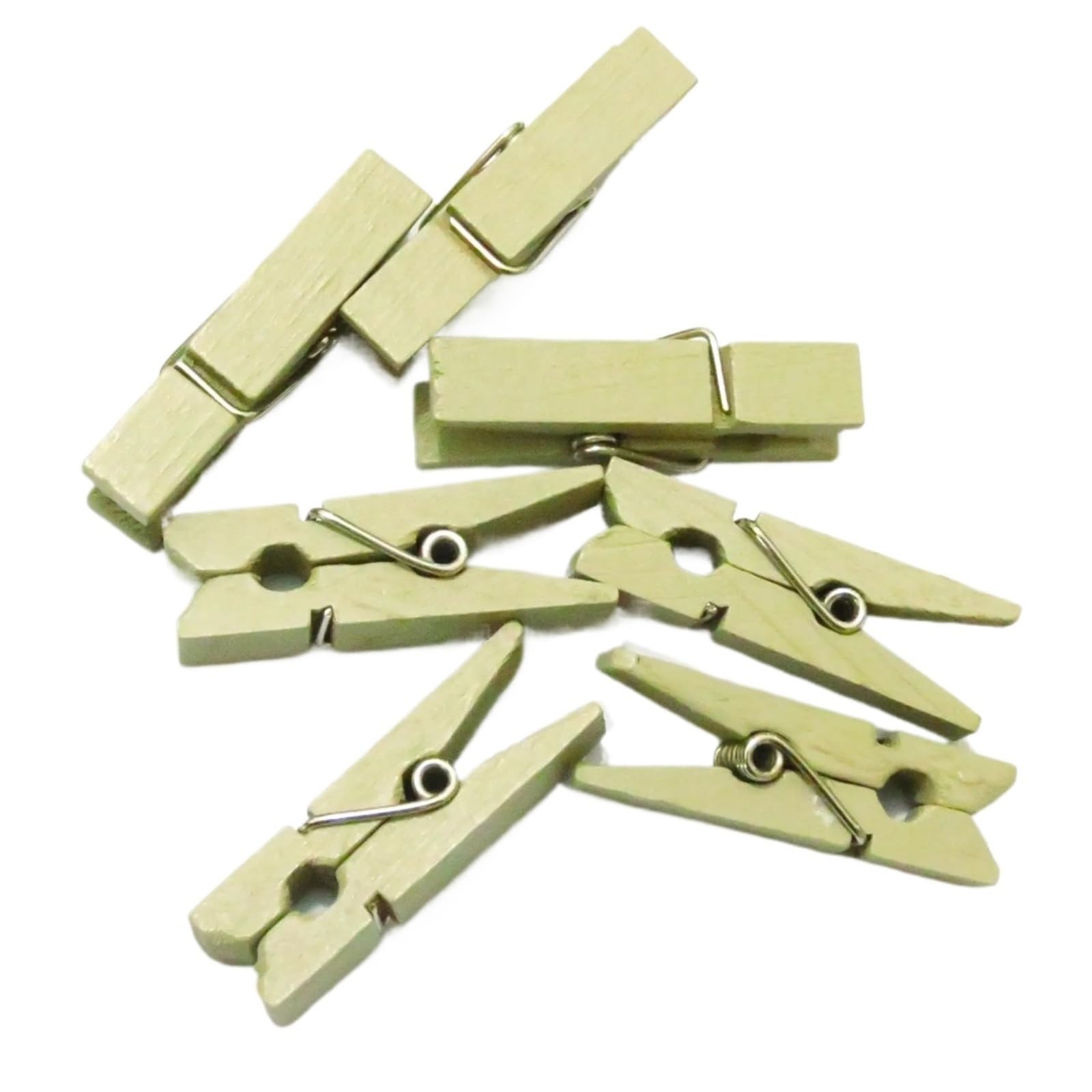 200Pcs Wooden Clothespins Colorful Small Clip For Colthes(Khaki)
