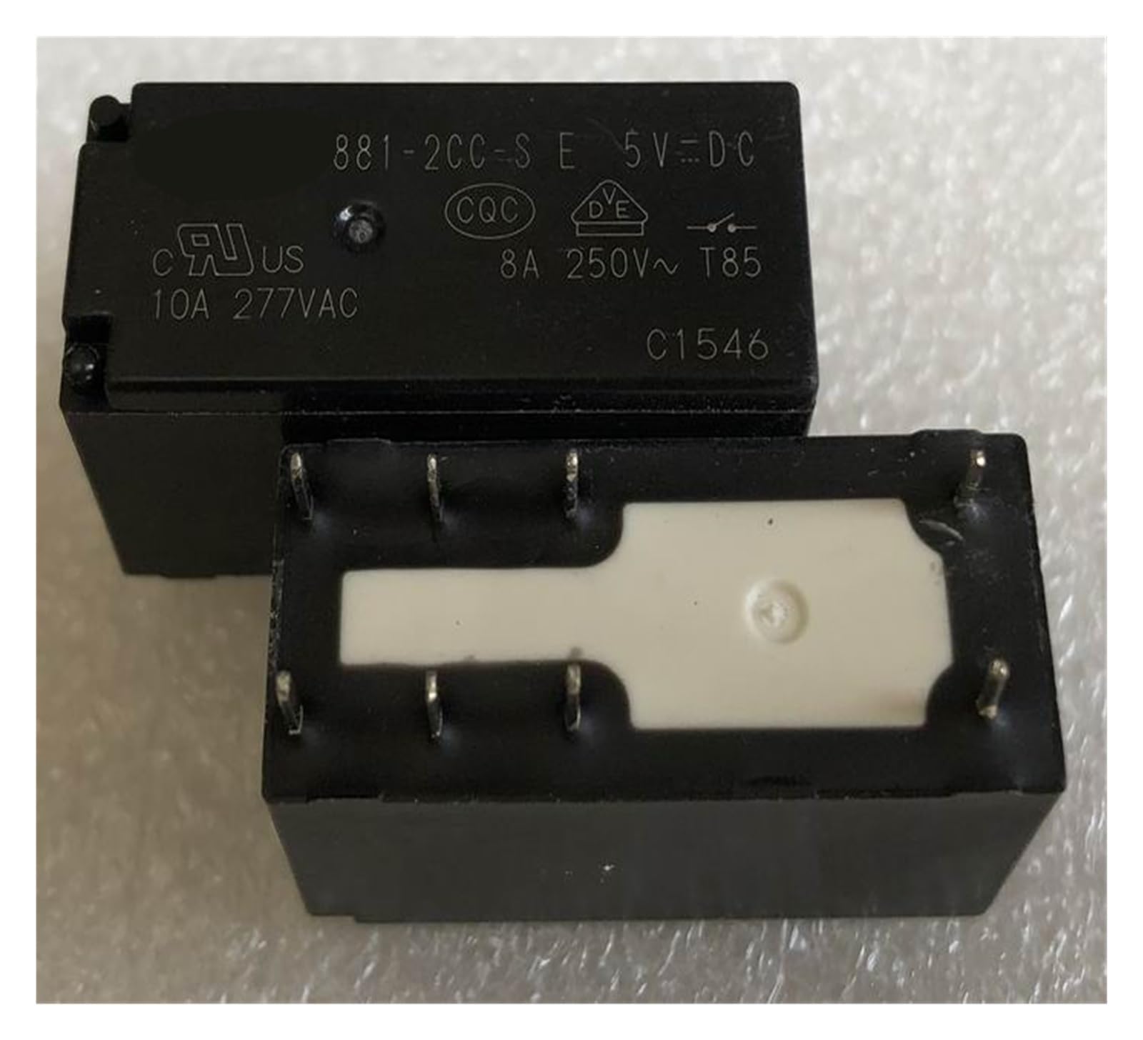 Relé de 8 pines 881-2CCA-CE 12 VCC interruptor electromagnético 10A 3
