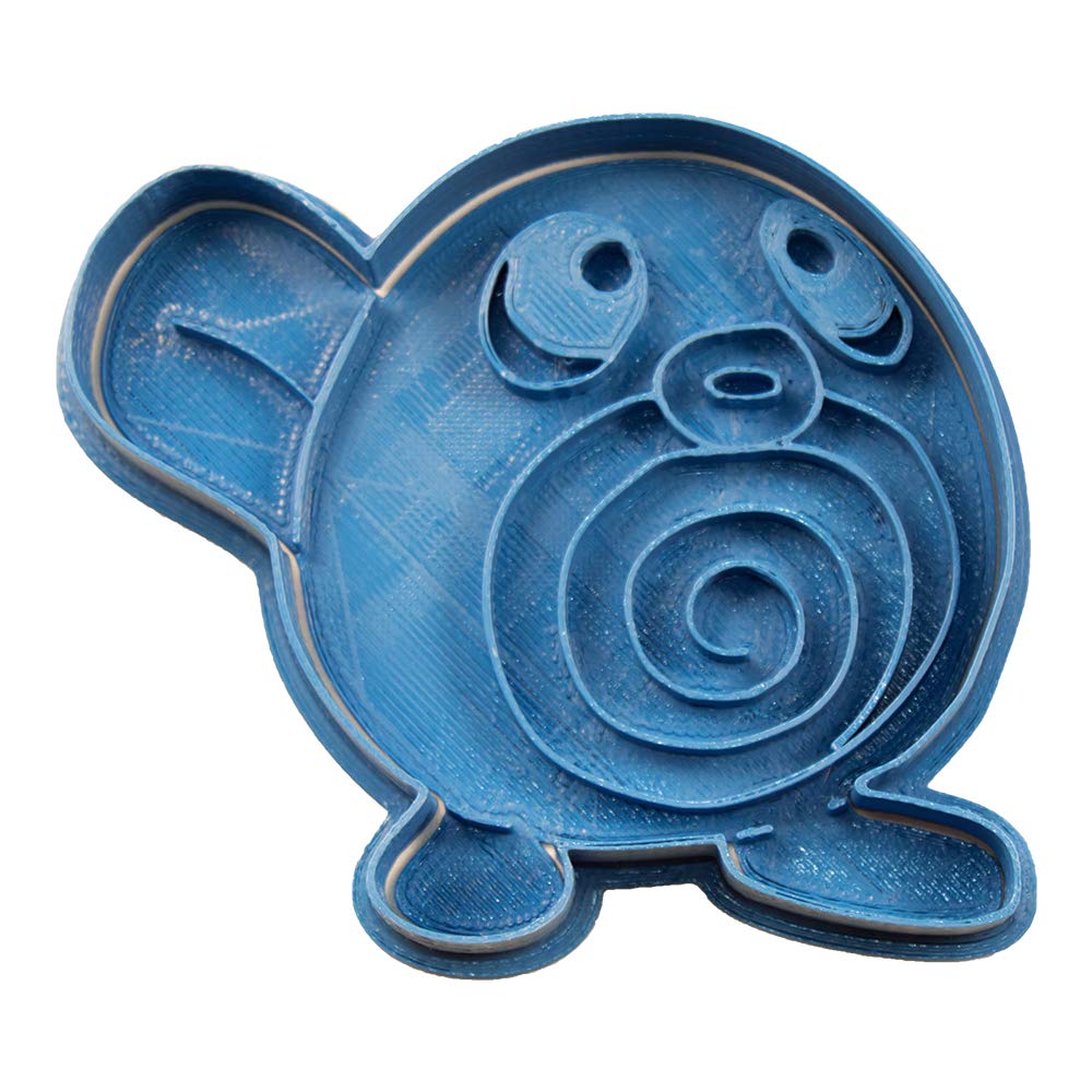 Poliwag Pokémon Cookie Cutter, Blue, 8 x 7 x 1.5 cm