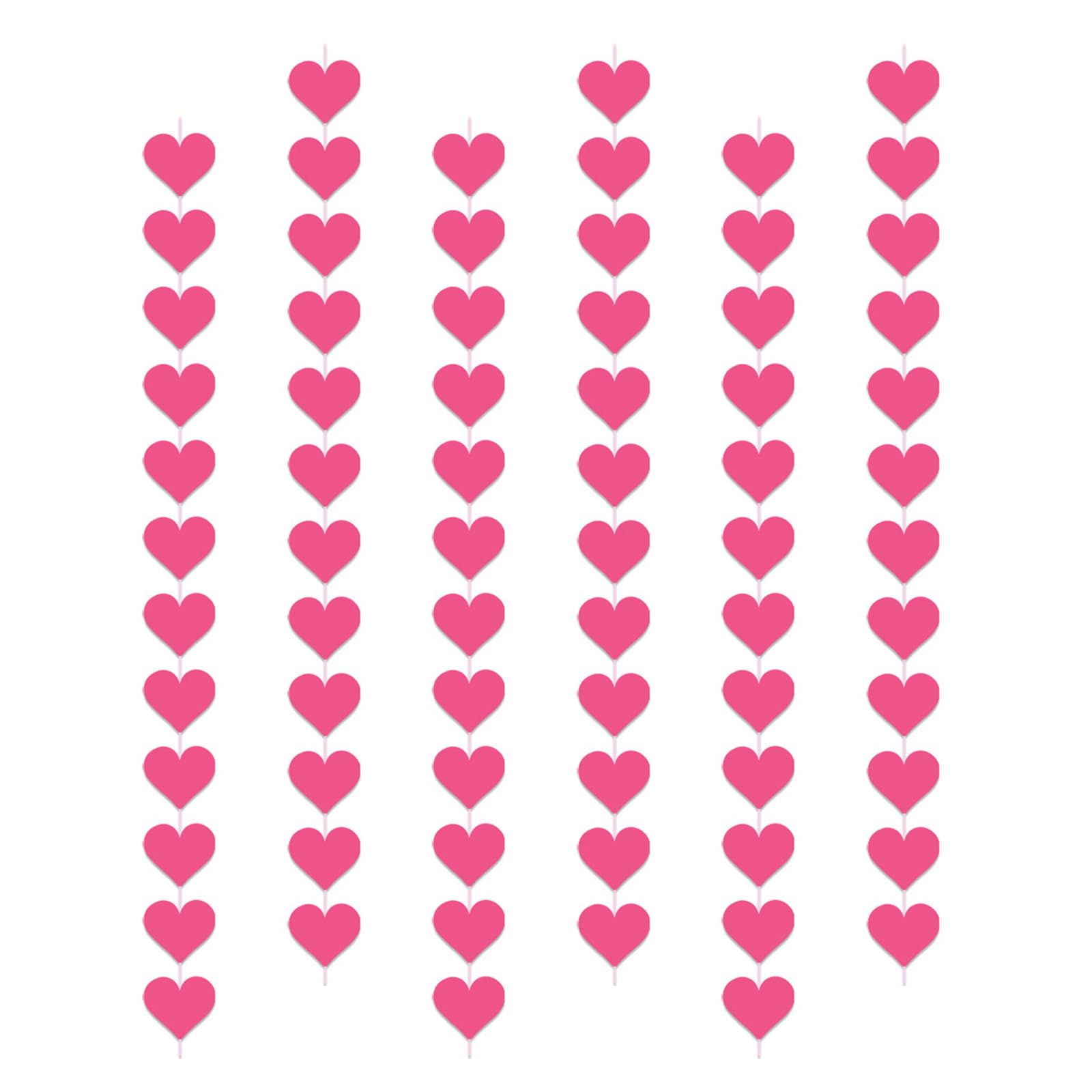 Tsophreniq 6/8Pcs Love Heart Ornament Valentines Day Hanging Decoration for Wedding Bridal Showers Engagement Party Decoration Love Themed Party Accessories