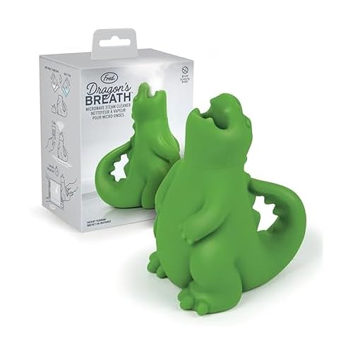Genuine Fred DRAGON'S BREATH Microwave Steam Cleaner, BPA-Free Silicone Dragon Design, Easy to Use, Reduces Cleaning Tim