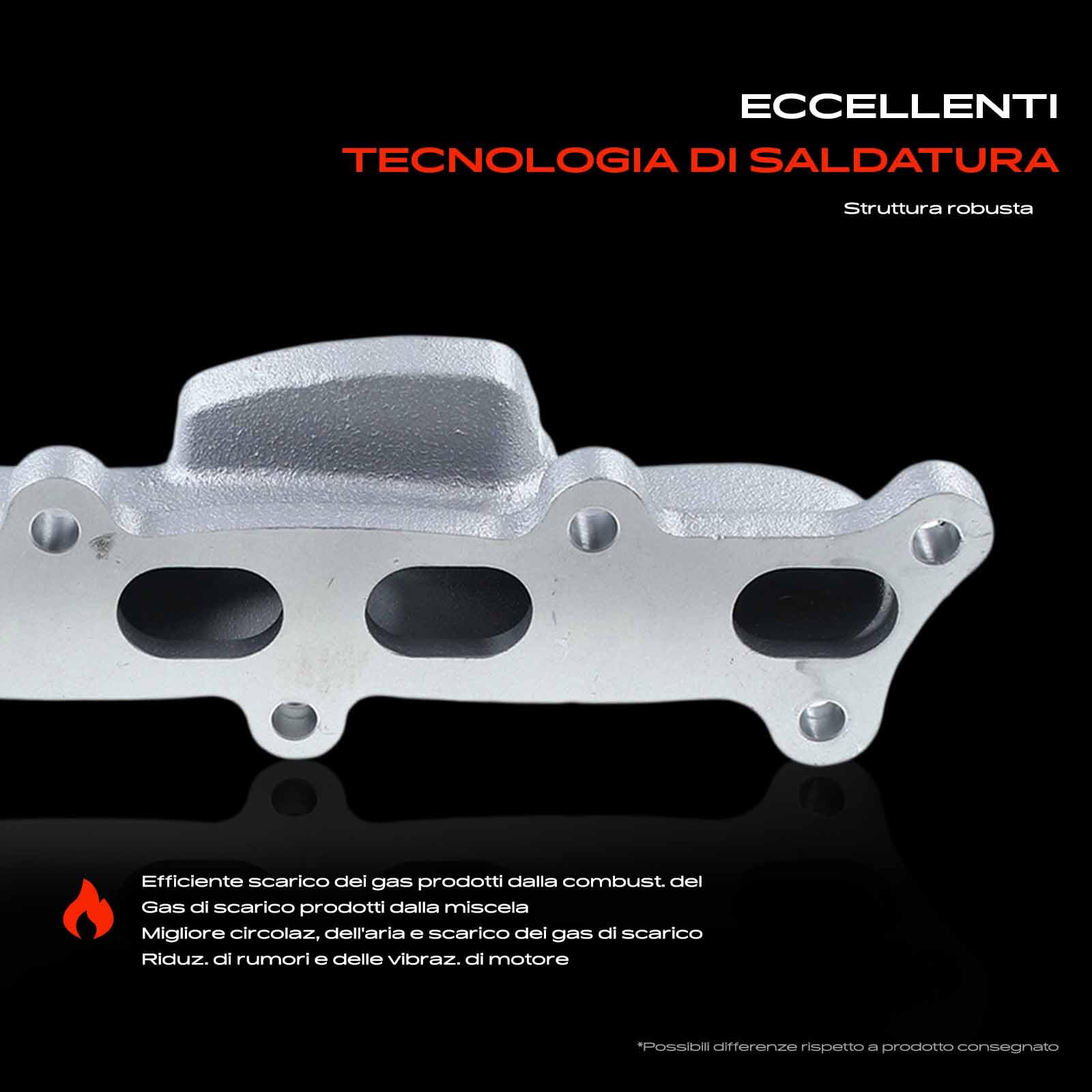 Frankberg Collettore di scarico Collettore Compatibile con CR-V III RE 2.2i-CTDi 4WD Civic VIII Hatchback FK FN 2.2 CTDi FR-V BE 2.2i-CTDi Replace# 04180RBD305