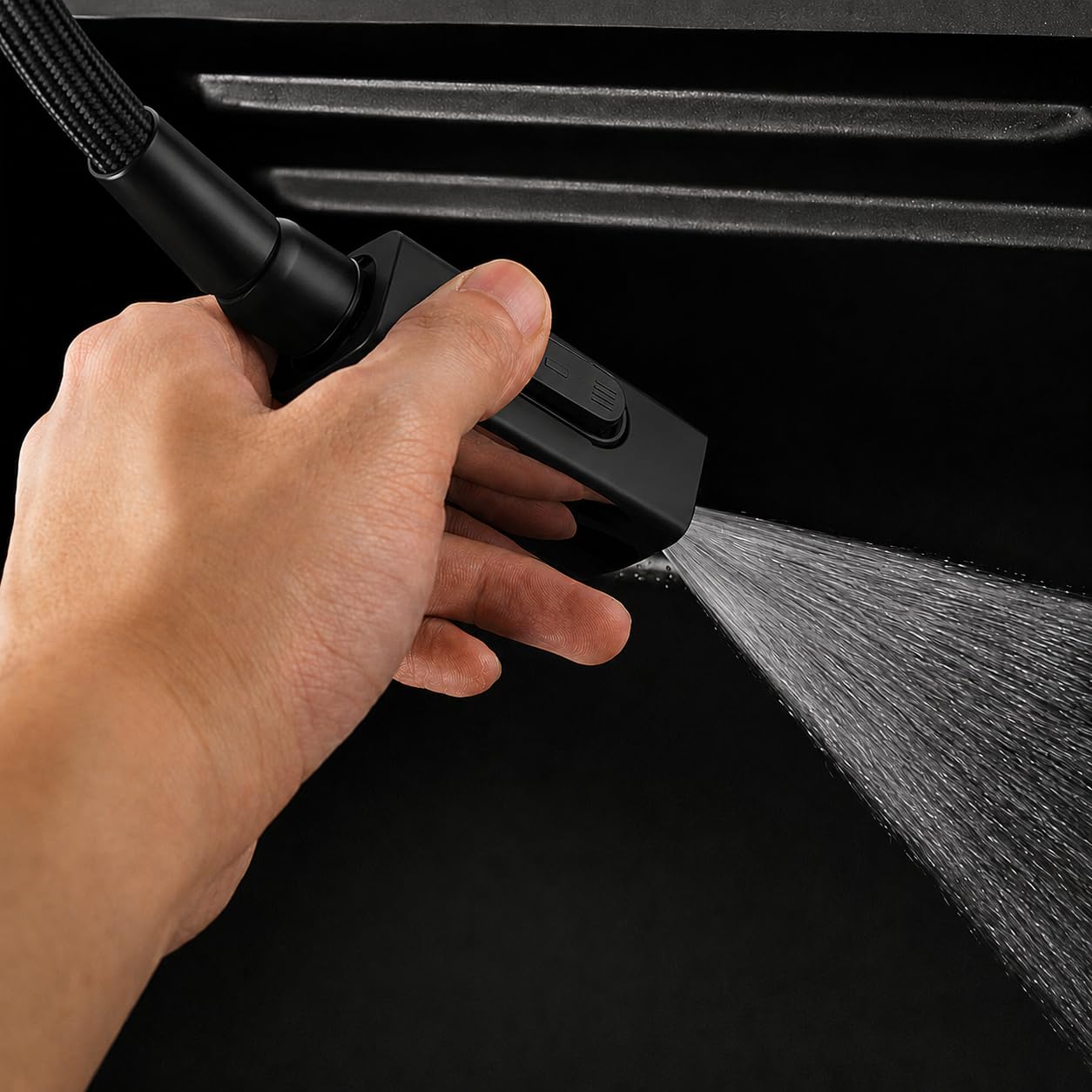 Grifo Cocina Extraíble Monomando | Grifo Fregadero Cocina Flexible con Doble Jet y Giro 360° | Grifería Cocina Moderna IMEX Canadá (Negro mate)