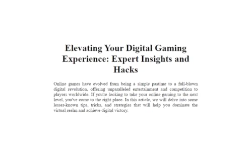 Elevating Your Digital Gaming Experience: Expert Insights and Hacks – vue 4