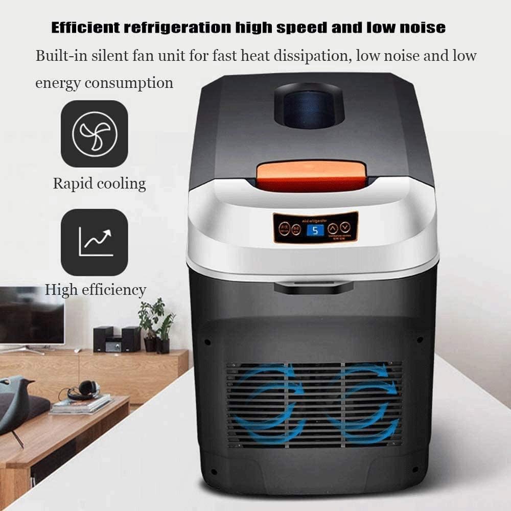 Car Refrigerator 10L, Small Portable Fridge Compact Freezer, LCD Panel, Mute, Mini Car Fridge Outdoor Travel Refrigerator