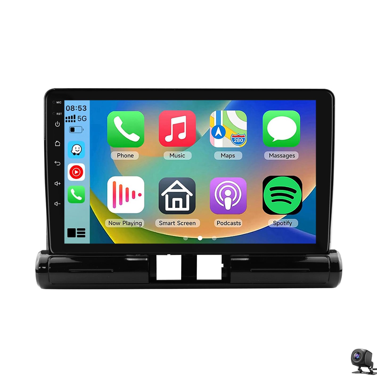 Autoradio Android 14 per Ci-troen C3 C4 2017-2023 CarPlay Wireless Android Auto Radio touchscreen da 9" Bluetooth navigazione GPS Mirror Link WiFi FM telecamera di retromarcia microfono(Color:S4)