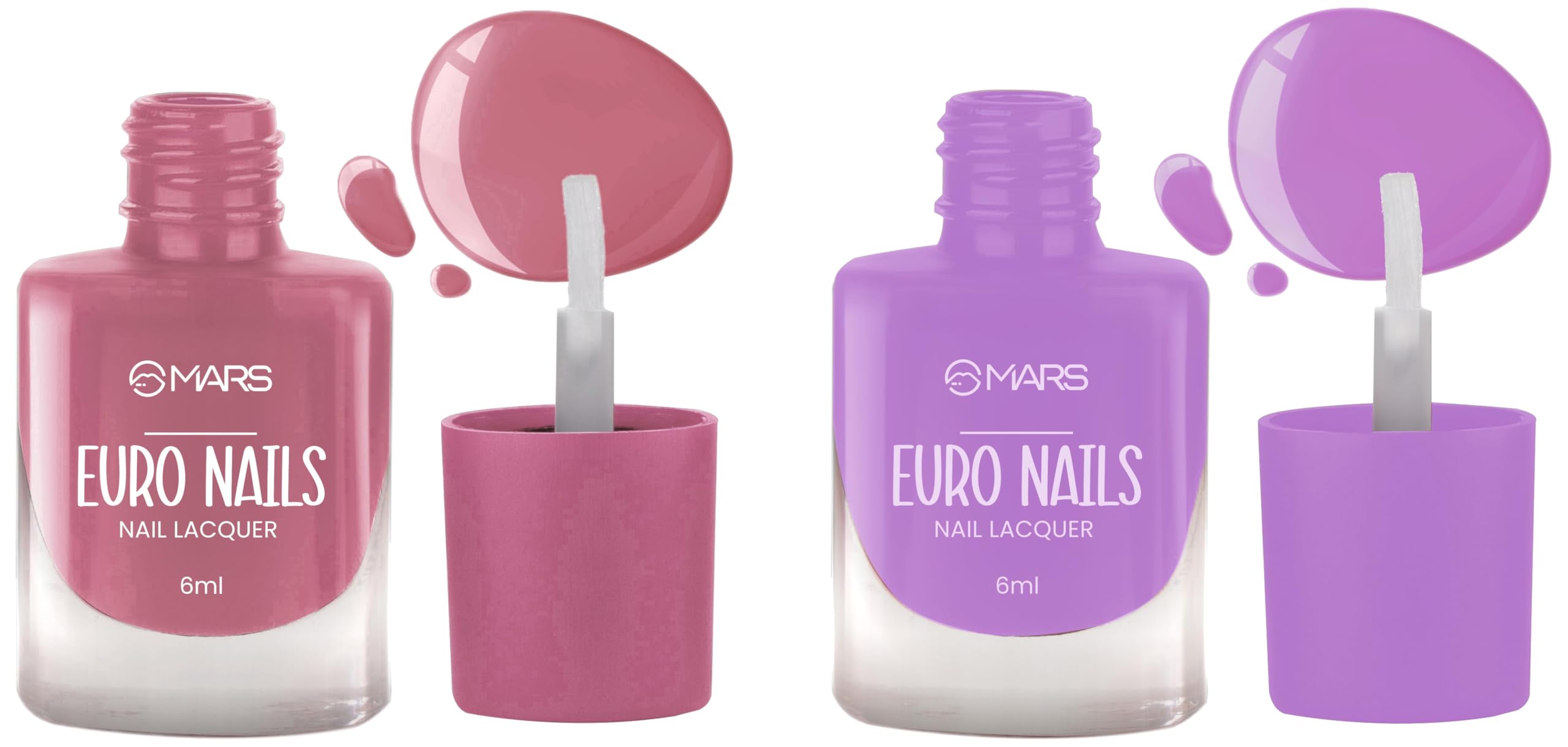 MARS EURO Nail Lacquer | Glossy Gel Finish | Rich Pigmentation | Chip Free | Quick Drying Formula | Long Lasting Nail Polish for Women | (6.0 ml) (Shade-03) EURO Nail Lacquer (6.0 ml) (Shade-14)-image-5