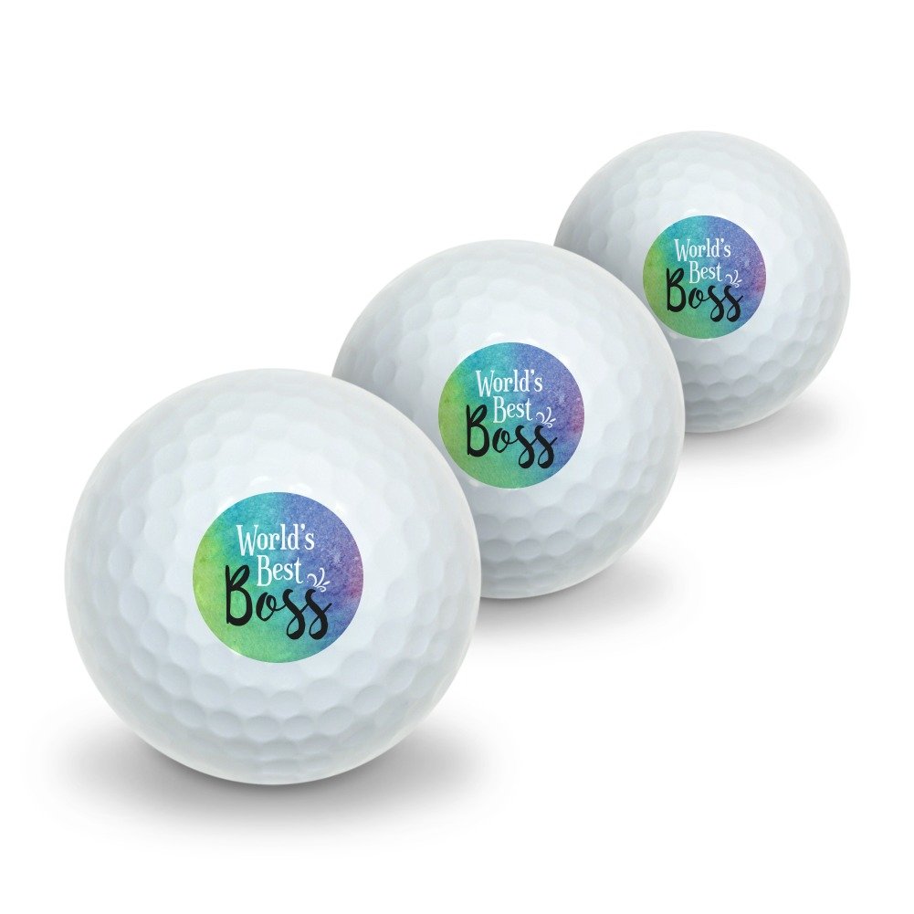 GRAPHICS & MORE World's Best Boss Novelty Golf Balls 3 Pack