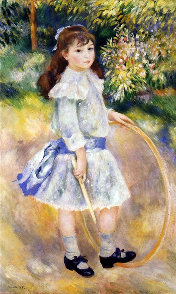 Amazon.co.jp: つの絵画 フープを持つ少女 ピエール・オーギュスト 