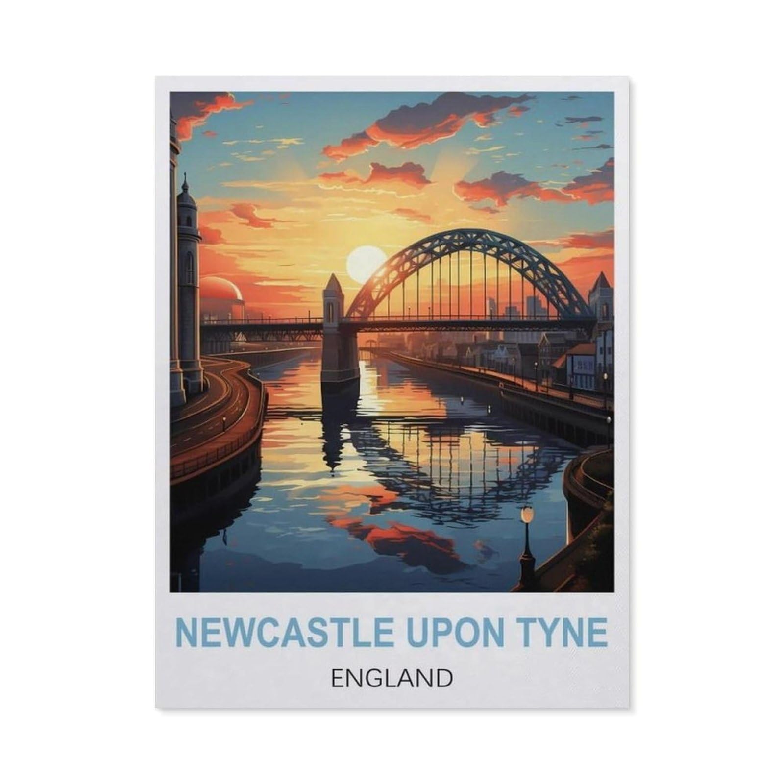 Funny Metal Tin Signs，Newcastle upon Tyne England(30x40cm）