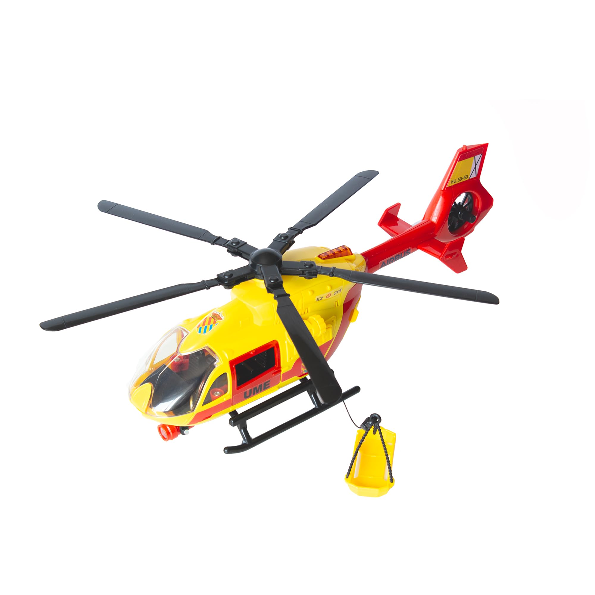 Dickie Toys - UME Rettungshubschrauber 36cm, Spielzeug Hubschrauber, Propeller an Seil, Licht und Ton, Trage, Spielzeug Kinder Mädchen ab 3 Jahren (203716024SI5)