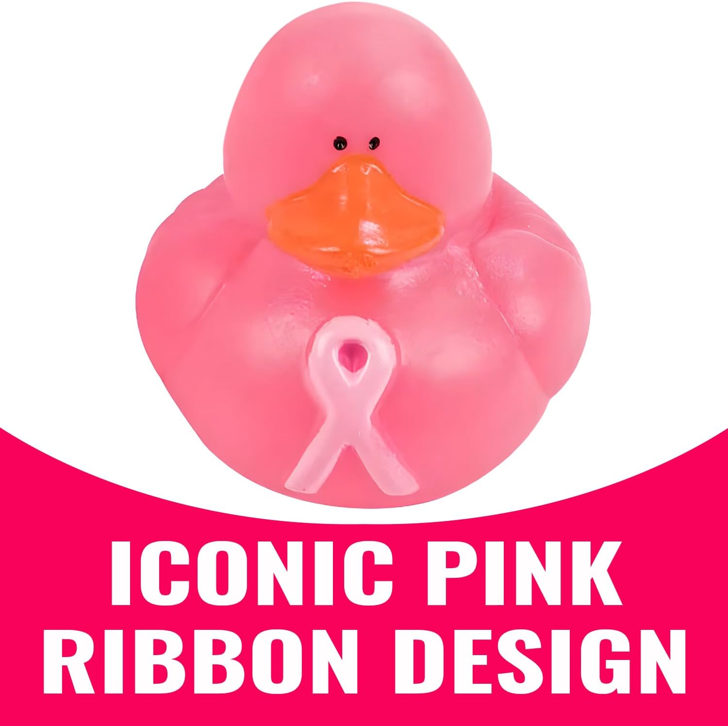 Fun Express Awareness Pink Ribbon Rubber Ducks - 4 Pieces