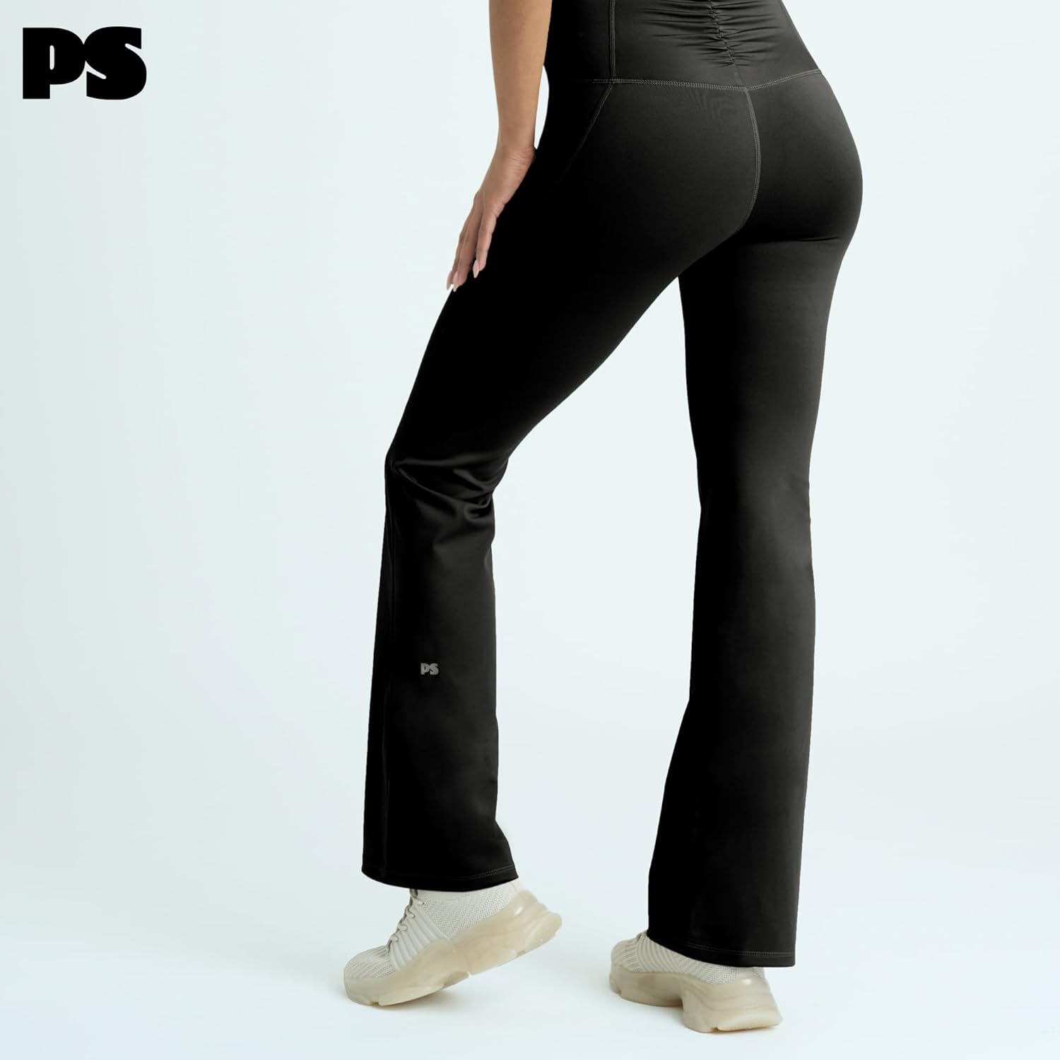 POPSUGAR PS Flare Leggings for Women, Bell Bottoms High Waisted Yoga Pants Women with Pocket - Image 3