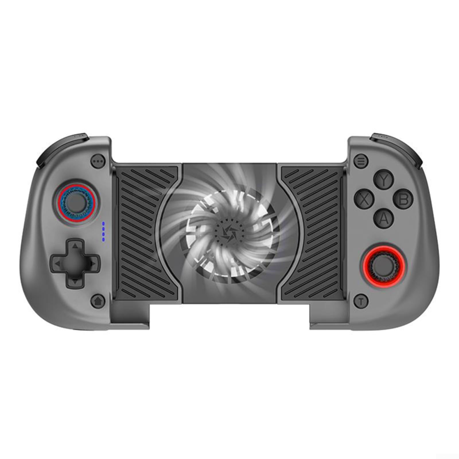 Manette de jeu mobile sans fil avec ventilateur de refroidissement et joysticks à effet Hall, batterie 20H pour Android et iOS (noir)