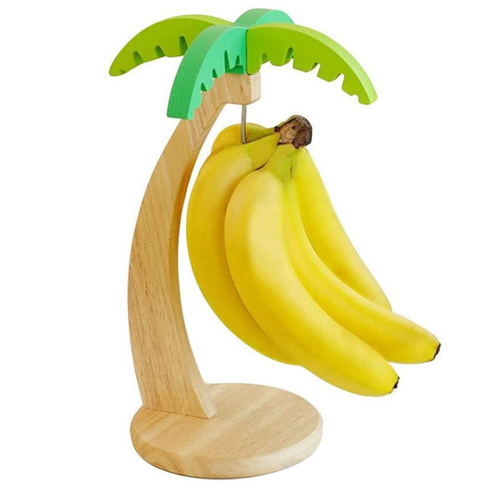 Supporto per banane a forma di albero in legno con gancio per banane con gancio Portafrutta rustico 13x6 pollici per bancone della cucina anche per maturazione Appendiabiti salvaspazio per la co