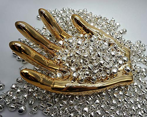 300 Pcs Jingle Bells Bulk, 10Mm Jingle Bells With 14M Elastic Thread, Craft Bells For Diy Or Decoration, Silver #TOP2