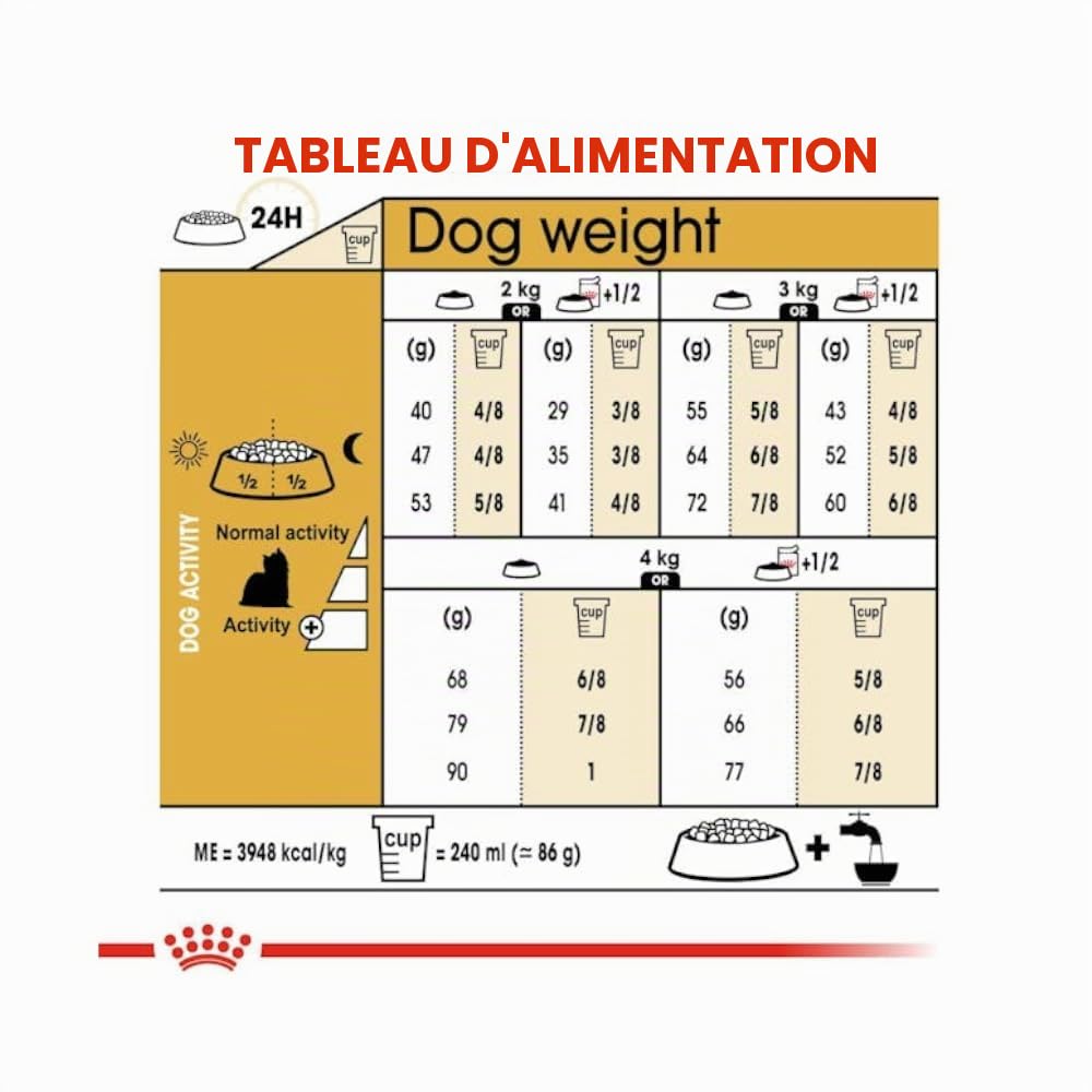 Royal Canin Yorkshire Terrier Adult | Pack de 4 | 4 x 500 g | Croquettes pour Yorkshire Terrier Adulte | A partir de 10 Mois | pour Aider à Vieillir en Bonne santé